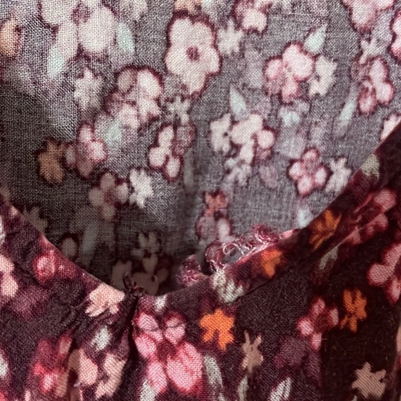 Wild Fable Women Small Purple & Pink Floral Flowy & Tiered Babydoll Summer Dress - Picture 9 of 10